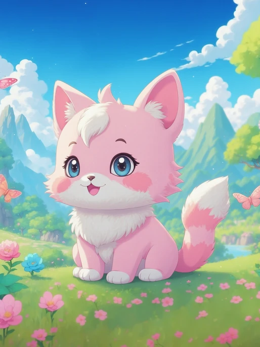 Pink Kitten Anime Screen Image