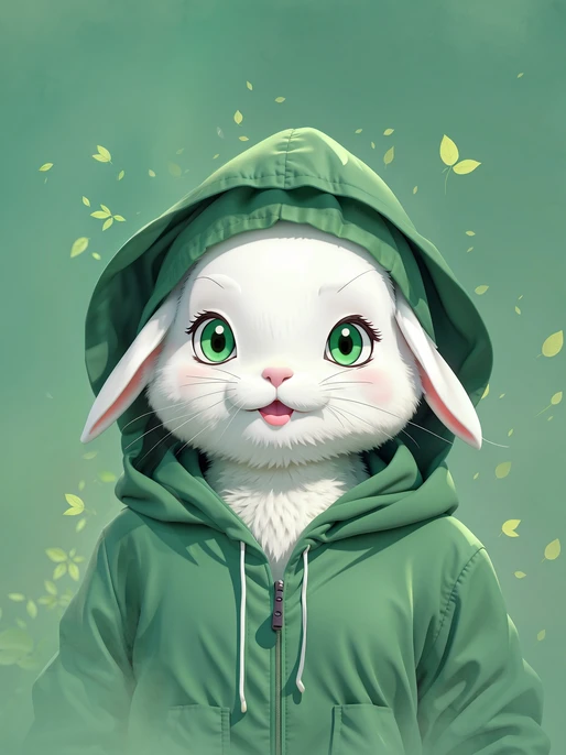 Cute White Rabbit Wallpaper