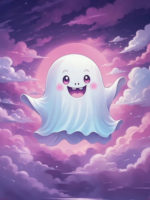 Mischievous Smiling Ghost Wallpaper