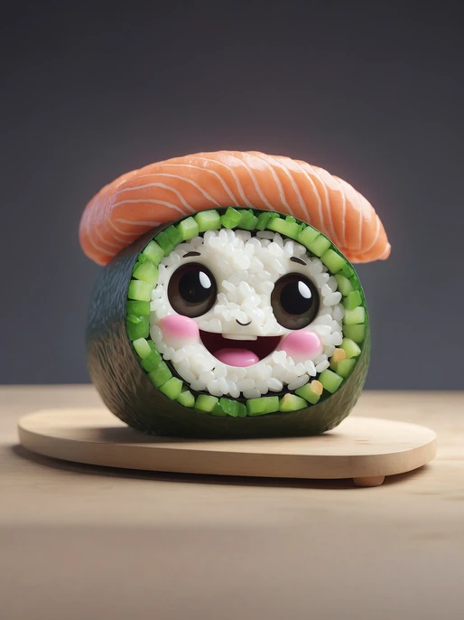 Kawaii Sushi Character Wallpaper