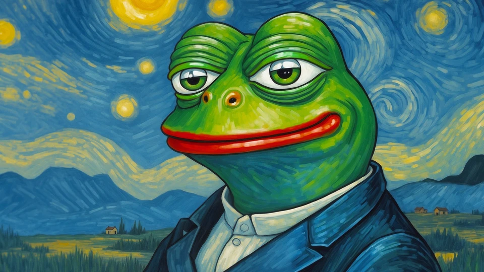 Pepe Frog in Van Gogh Art Style