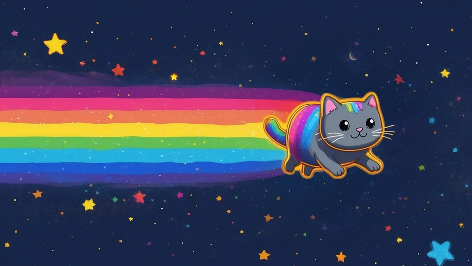 Nyan Cat Galaxy Stars