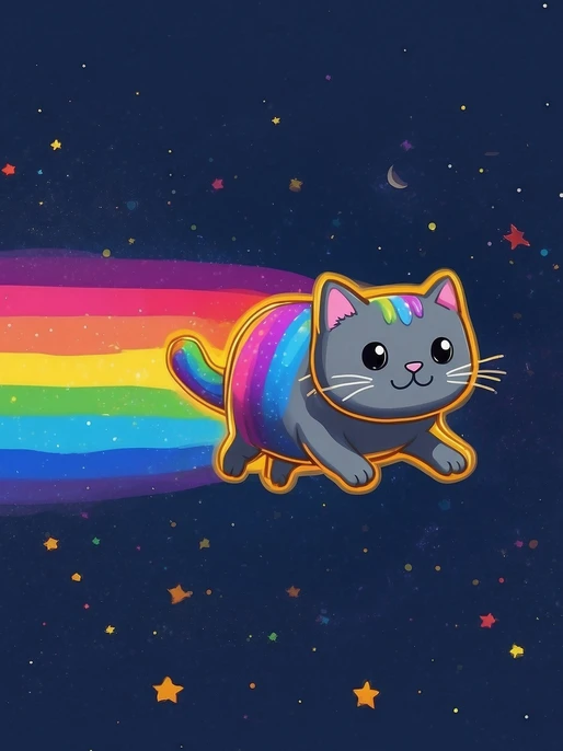 Nyan Cat Galaxy Stars