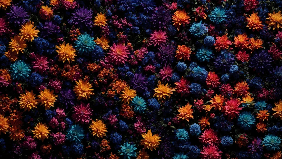 Amoled Flowers Wallpaper
