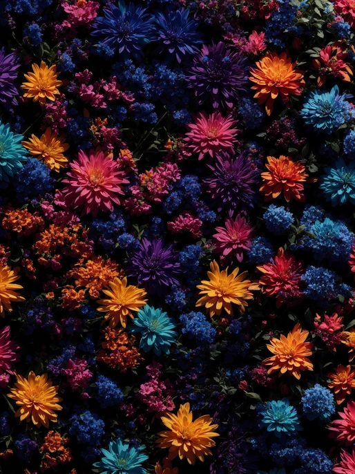 Amoled Flowers Wallpaper