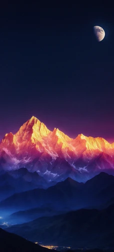 Midnight Mountain Ridge Wallpaper