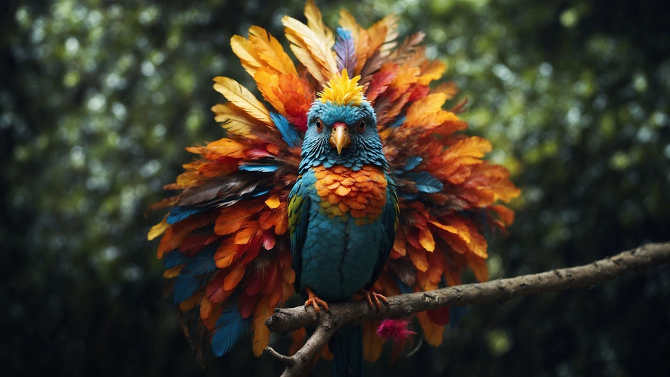 Colorful Tropical Bird Wallpaper