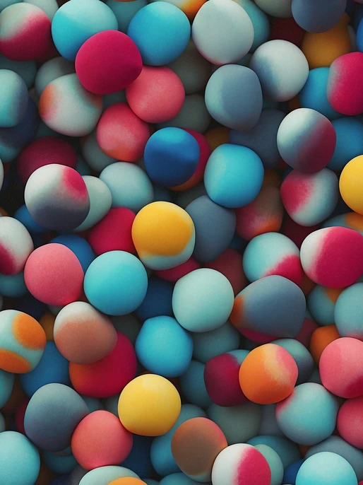 Multicolored Balls Pattern Wallpaper