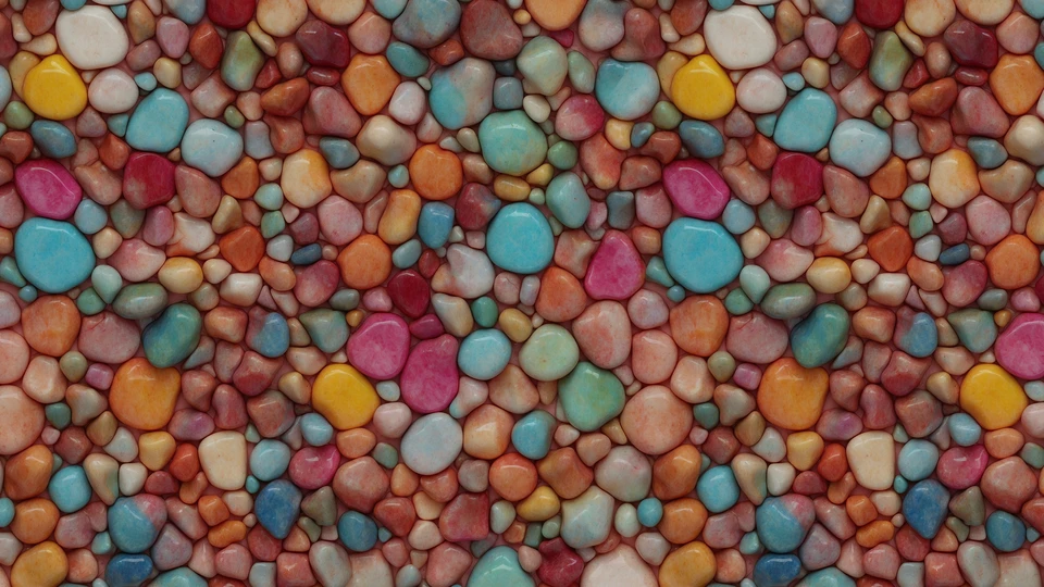 Close-Up Color Stones Pattern