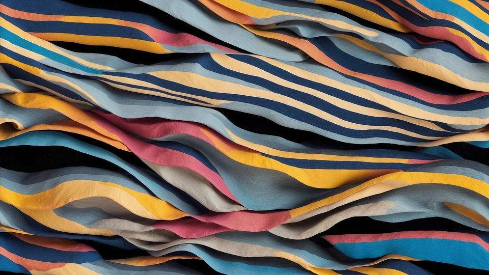 Abstract Hand-Drawn Stripes Pattern