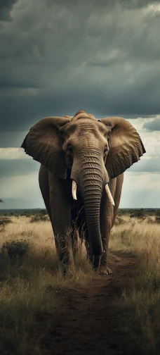 Stormy Savanna Elephant