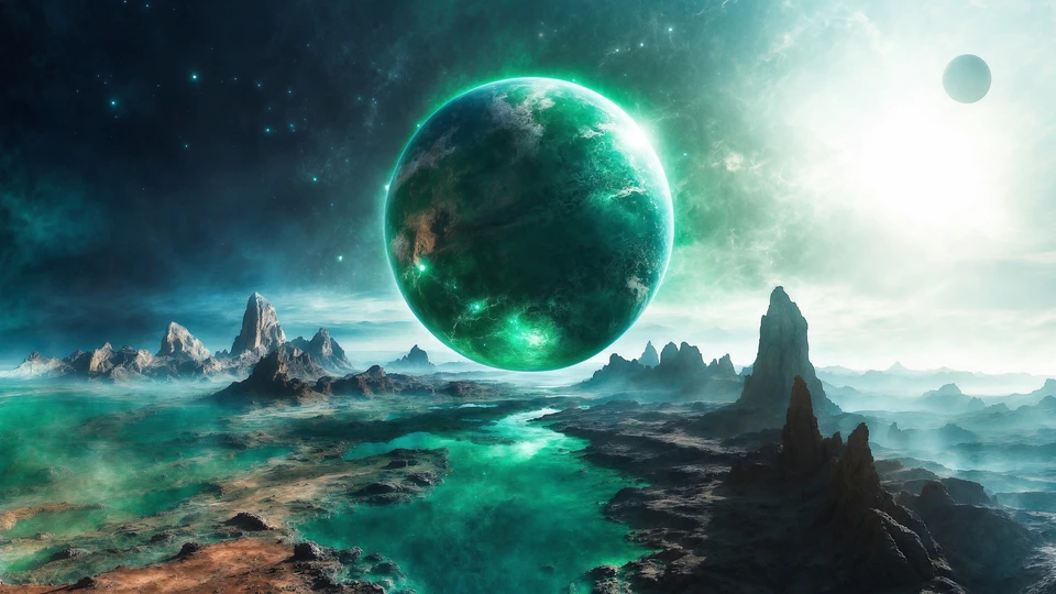 Transcendent Space Planet Background