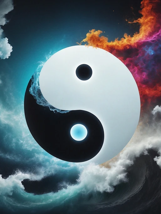 Yin and Yang Duality Wallpaper