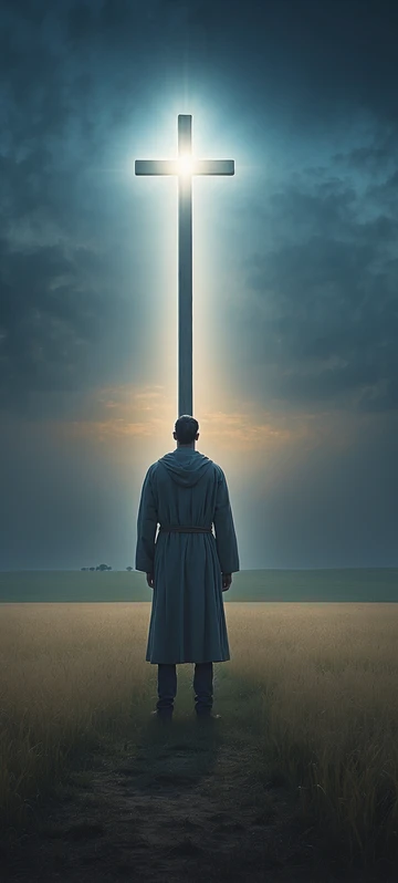 Christian Man With Christ