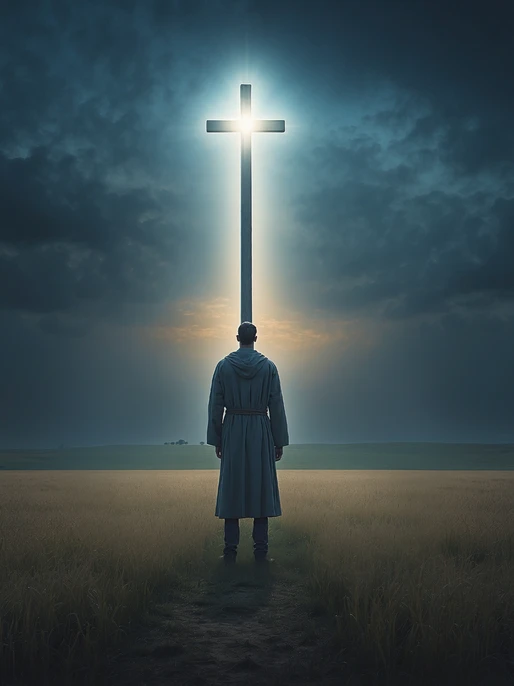 Christian Man With Christ