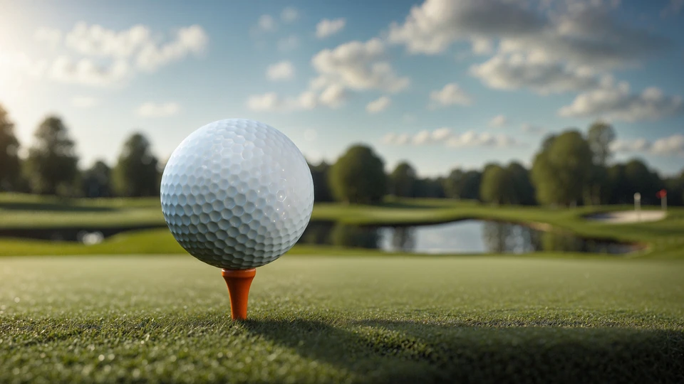 Golf Ball On A Stand