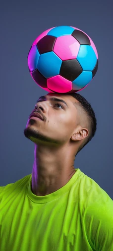 Neon Football Player Screen Image