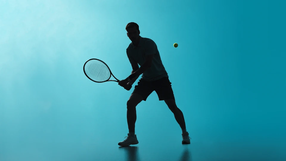 Silhouette Tennis Player Background