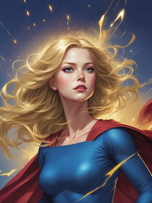 Supergirl Retro Style Background