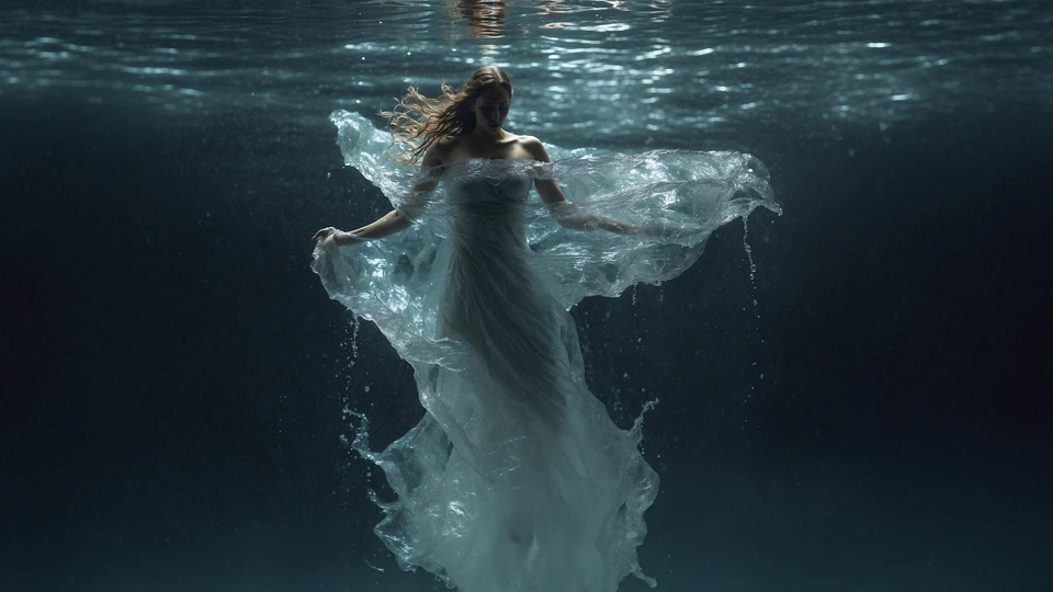 Woman Underwater Screen Image