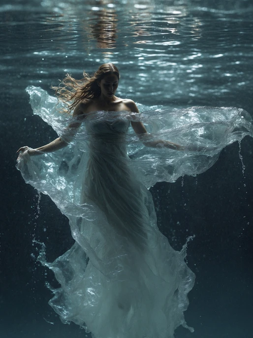 Woman Underwater Screen Image
