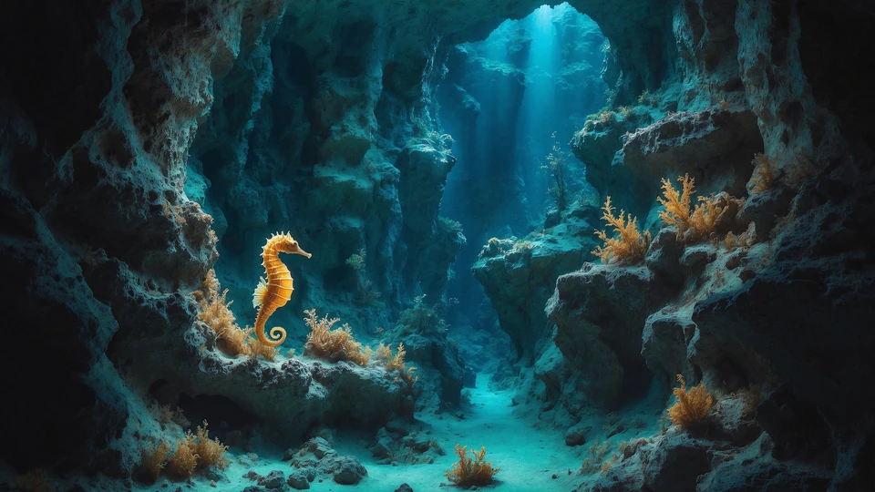 Underwater Seahorse Wallpaper