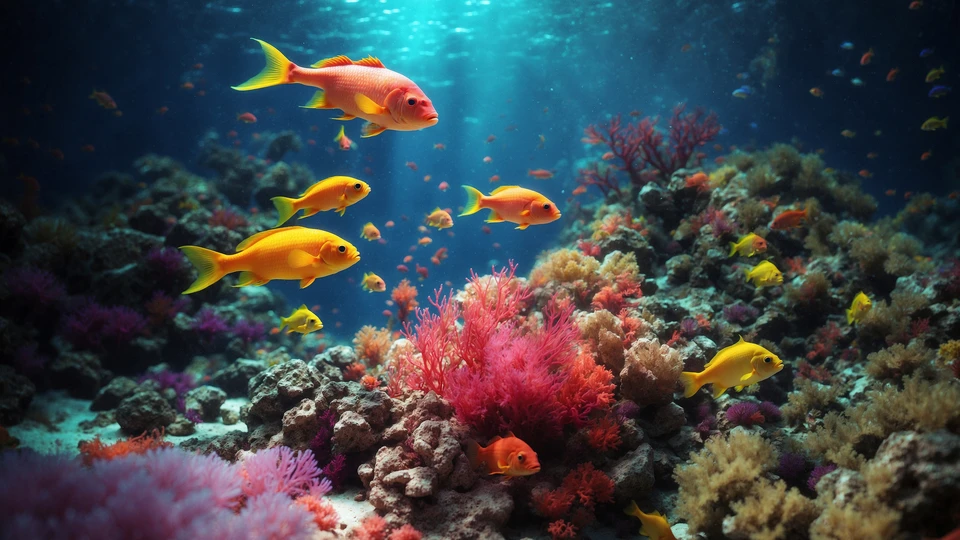 Coral Fish Elegance Background