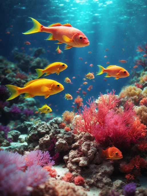 Coral Fish Elegance Background
