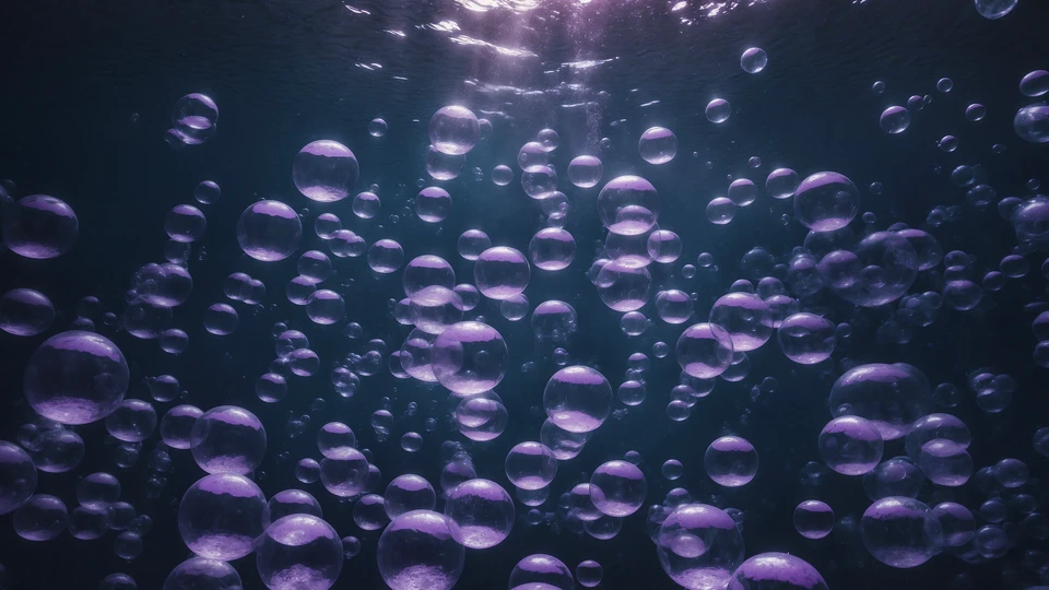 Ocean Bubbles Dark Theme Image
