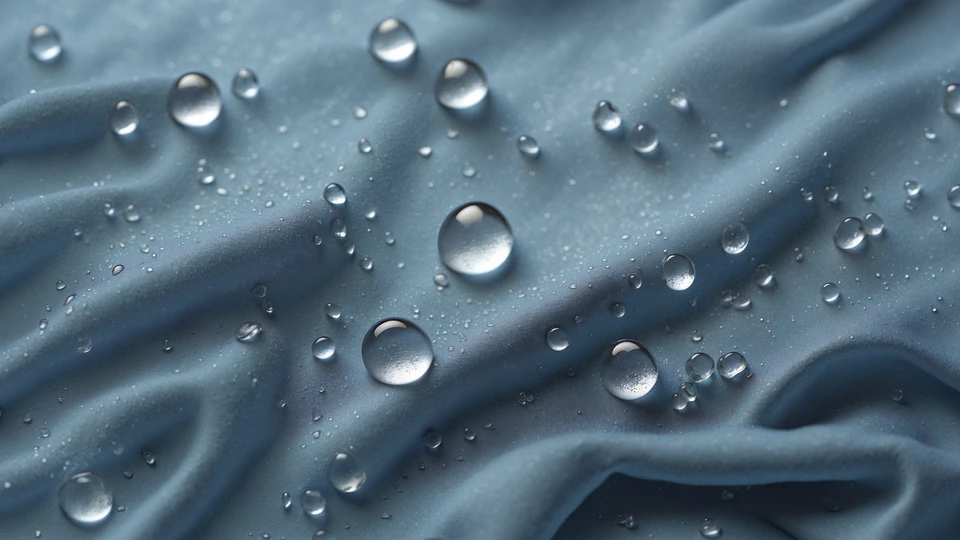 Water Drops on Fabric Wallpaper
