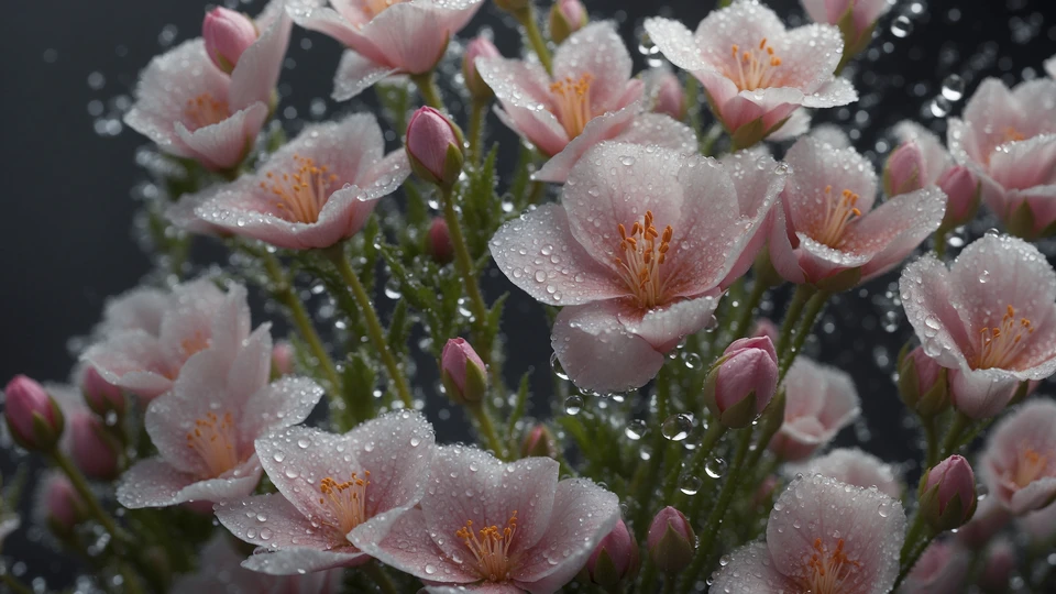Dew-Kissed Flower Background