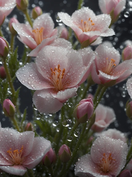 Dew-Kissed Flower Background