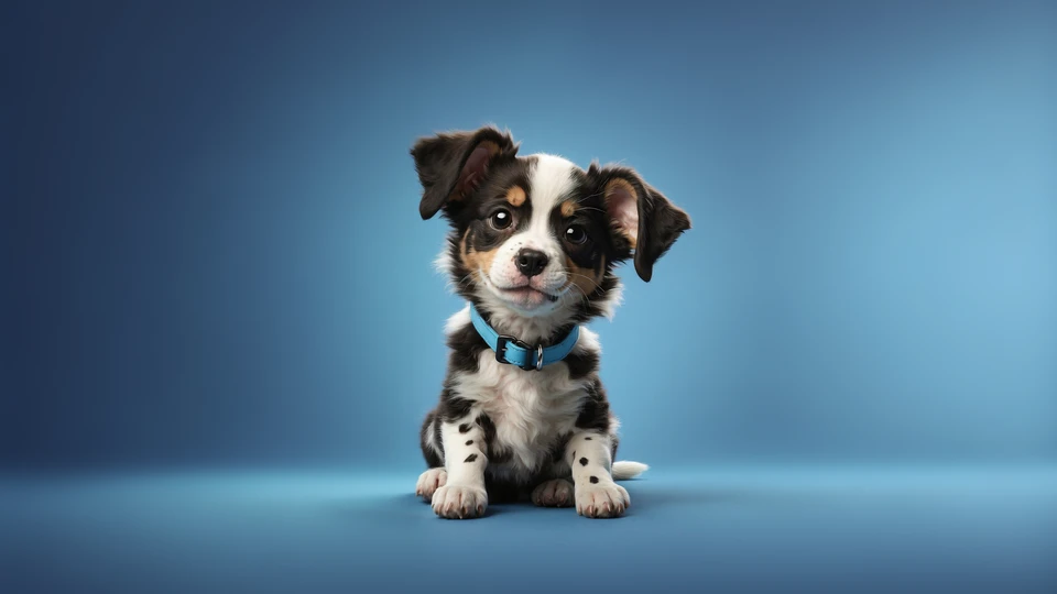 Playful Spotted Puppy Wallpaper