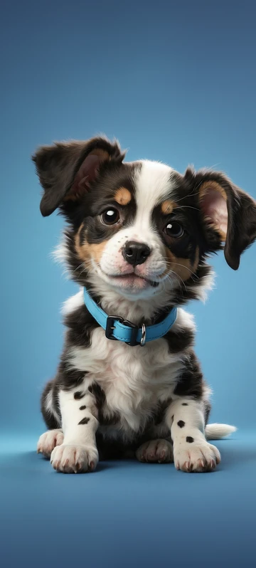 Playful Spotted Puppy Wallpaper