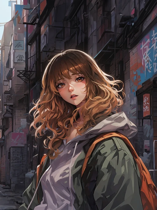 Urban Girl Anime Background