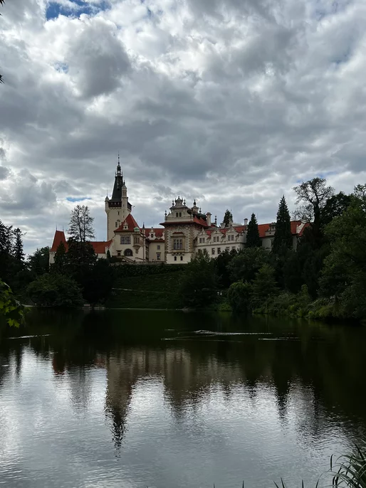 Castle By River Landscape 