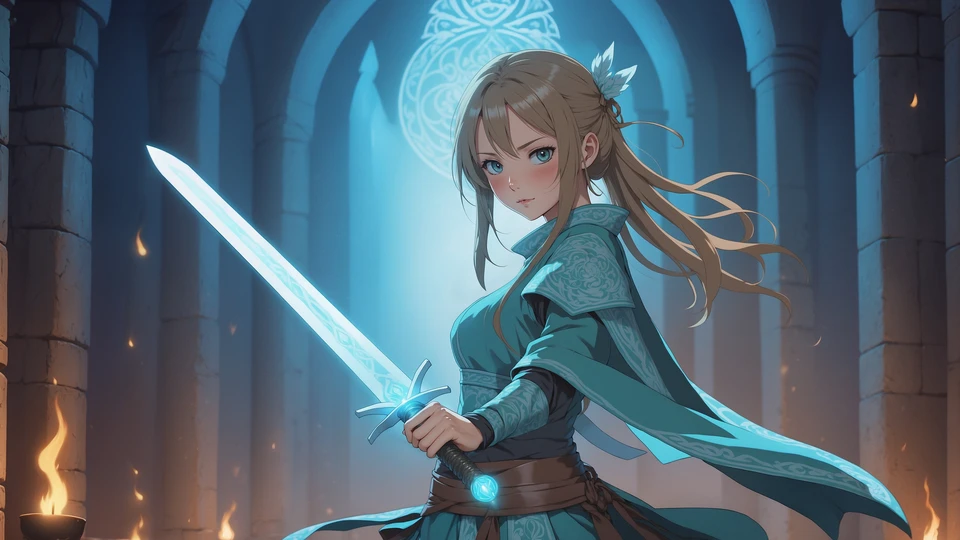 Dungeon Magic Girl with a Sword