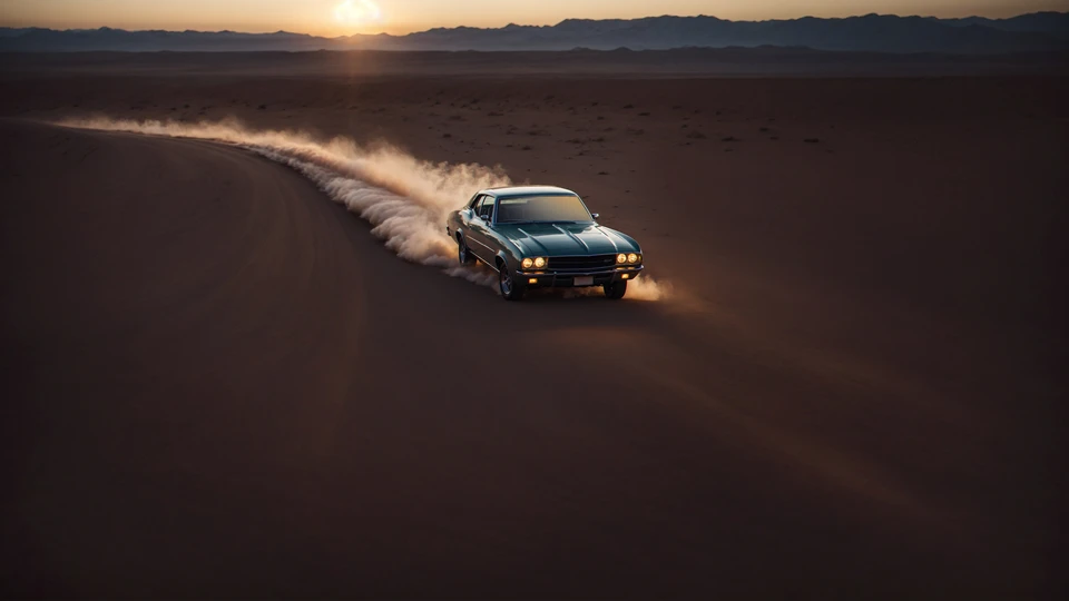 Muscle Car Sunset Drive