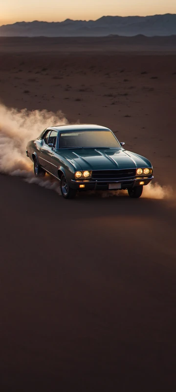 Muscle Car Sunset Drive