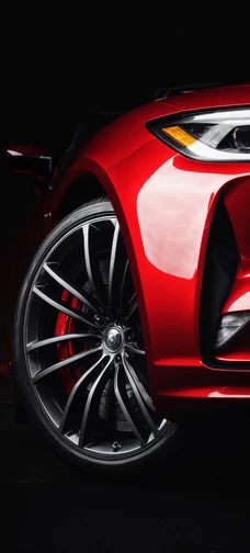 Red Sport Car Dark Wallpaper