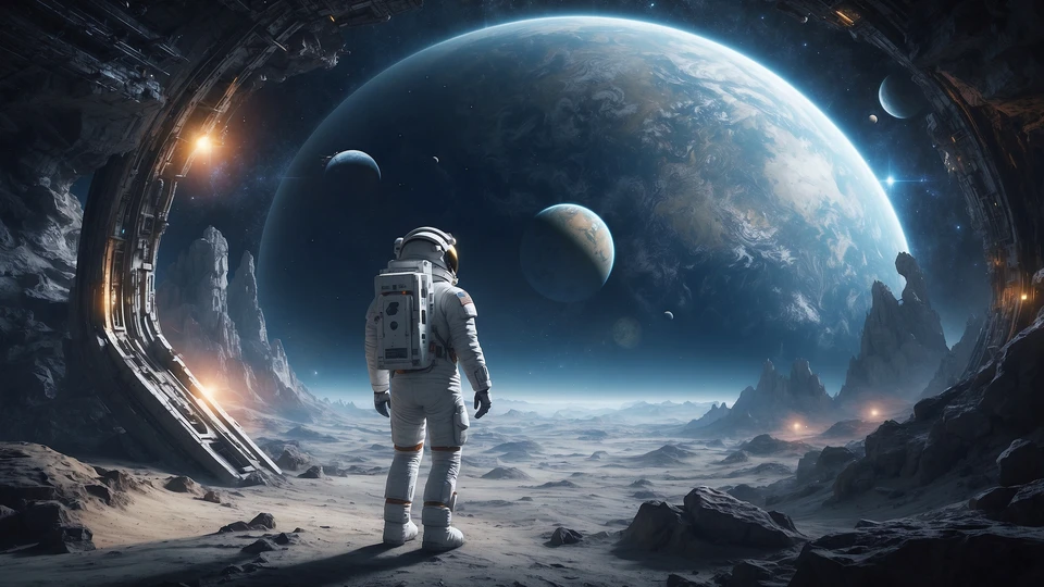 Astronaut in the Outer Space Image