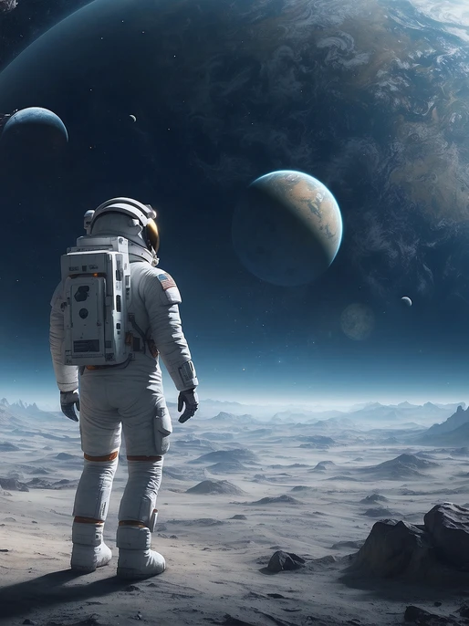 Astronaut in the Outer Space Image