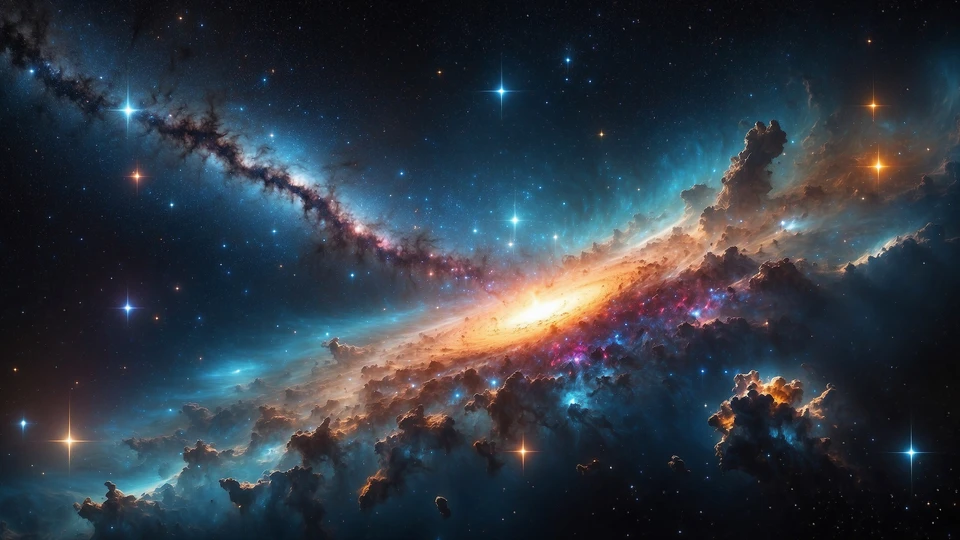 Bright Space Nebula Background