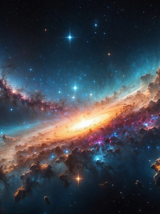 Bright Space Nebula Background