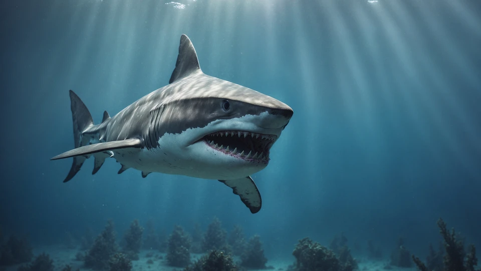 Scary Shark Depths Wallpaper