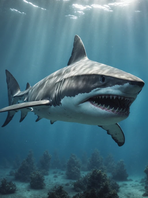 Scary Shark Depths Wallpaper