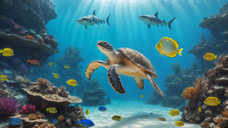 Vivid Underwater Paradise Wallpaper