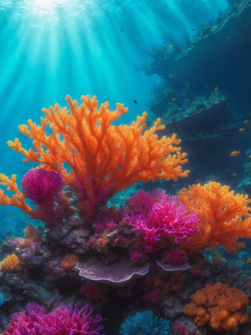 Vibrant Underwater Corals Wallpaper