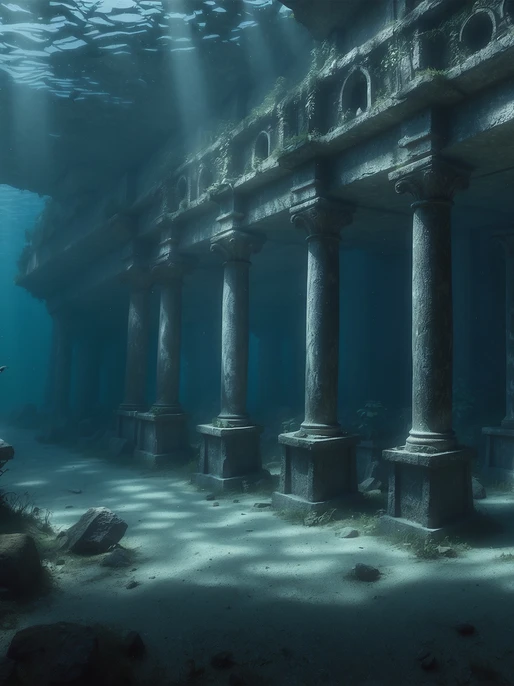 Mysterious Ocean Ruins Wallpaper