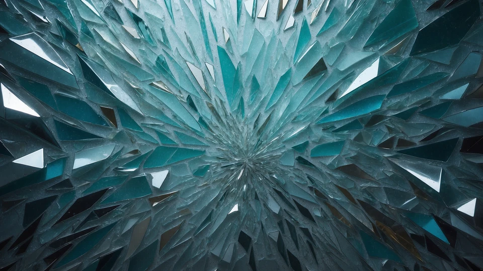 Blue Cracked Glass Mosaic